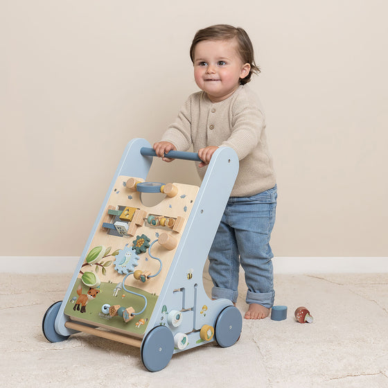 Chariot de marche Forest Friends Little Dutch en bois avec activités d’éveil