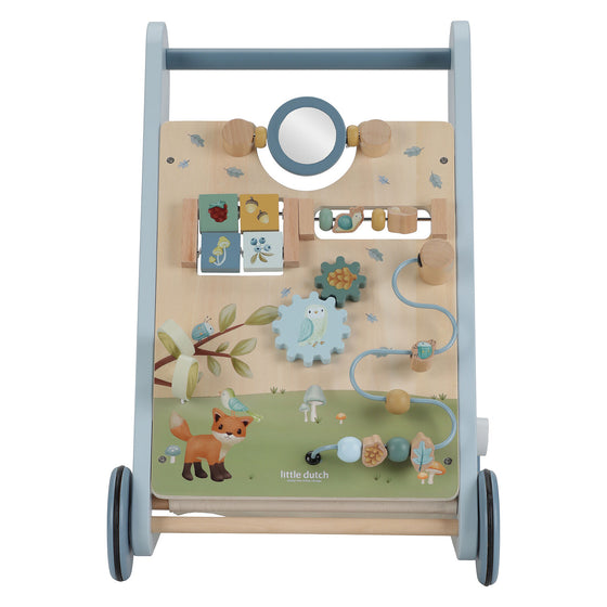 Chariot de marche Forest Friends Little Dutch en bois avec activités d’éveil
