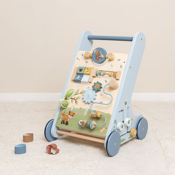 Chariot de marche Forest Friends Little Dutch en bois avec activités d’éveil