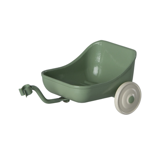 Chariot pour tricycle de souris vert Maileg.