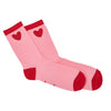 chaussettes femme rose coeur rouge cadeau femme original
