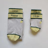 Chaussettes pour enfant et adulte en coton 100% biologique, Presse Citron, fabriqué au Portugal, Poule Party.