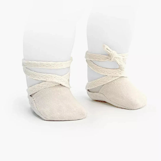 Chaussons de danse à lacets en jersey lin pour poupées Gordis Minikane