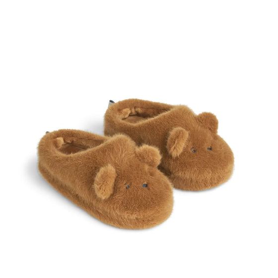 chaussons ours aviaja golden caramel, liewood. 