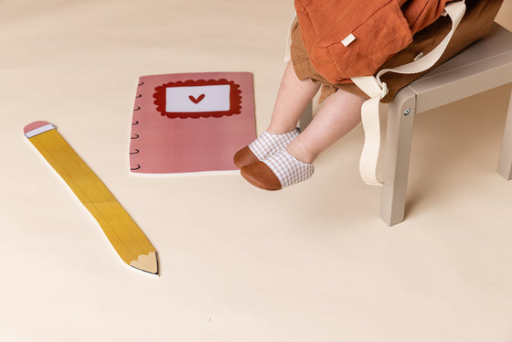 Chaussons souples tout terrain anti dérapants, Les Petits Vichy, Les Pas Petits.