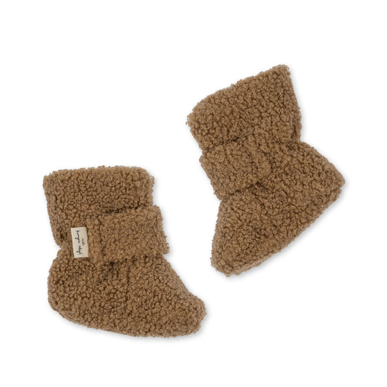 Chaussons bébé en teddy - Shitake - Konges Sløjd