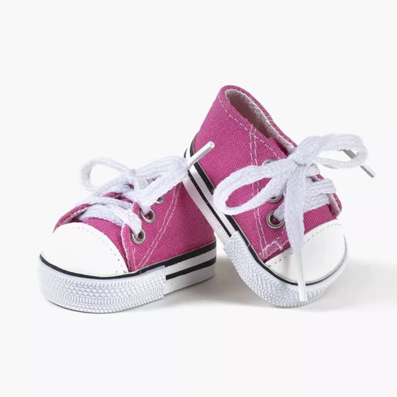Chaussures Komvers pour poupées, couleur rose, marque Minikane.