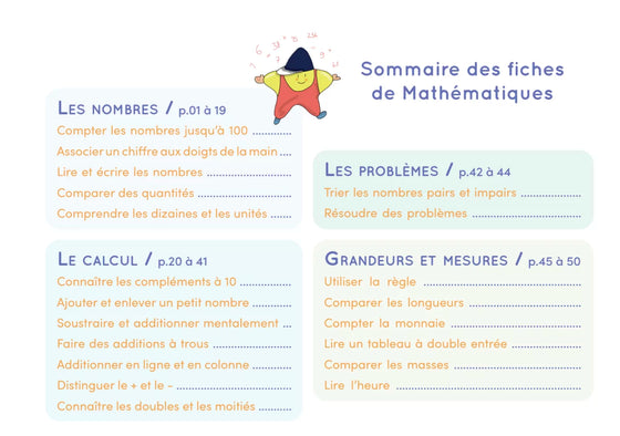 Chevalet Français et mathématiques Grande section, CP, CE1, 5 à 8 ans Etoilium.