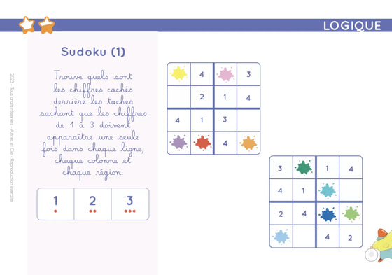 Chevalet éducatif Logique et Concentration Étoilium pour enfants de 6 à 11 ans, activités pédagogiques et autocorrectives