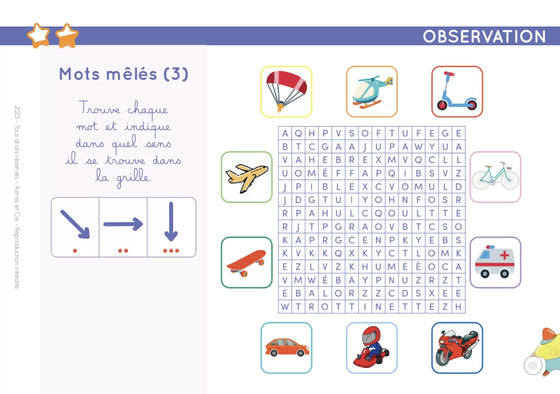 Chevalet éducatif Logique et Concentration Étoilium pour enfants de 6 à 11 ans, activités pédagogiques et autocorrectives