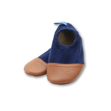  Chaussons souples intérieur en jersey bleu profond Les Pas Petits – Ma Biche concept store