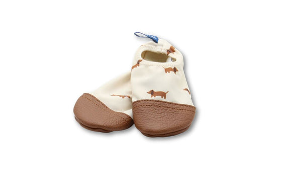 Chaussons souples tout-terrain motif teckels Les Pas Petits – Ma Biche concept store
