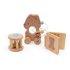 Coffret cadeau en bois Bear Brave Jollein sur fond blanc