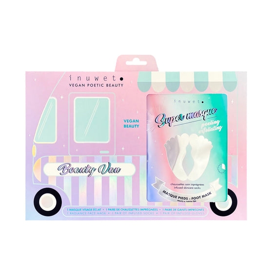 Coffret Beauty Van Inuwet – masques visage, mains et pieds vegan hydratants et exfoliants