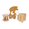 Coffret cadeau en bois Bunny Luz Jollein sur fond blanc