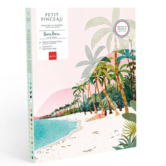 Activité peinture au numéro tropicale Bora Bora en famille