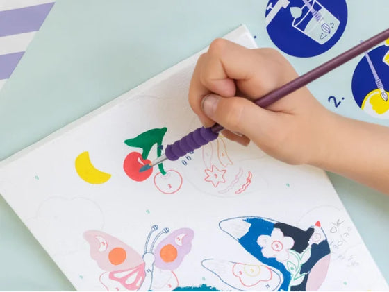 Coffret peinture au numéro Petit pinceau Kids Printemps La Petite Epicerie.