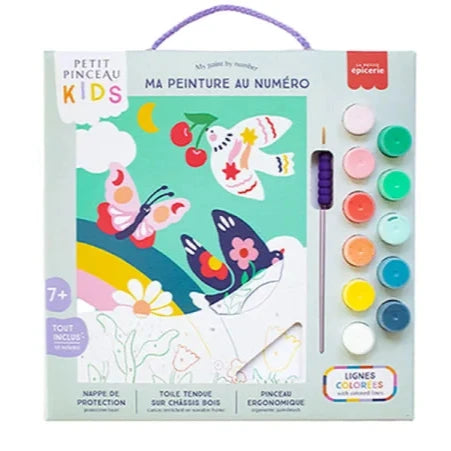 Coffret peinture au numéro Petit pinceau Kids Printemps La Petite Epicerie.