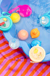 Coffret savon surprise enfant Dino jaune avec trousse à customiser Ludi Soap x Petikids