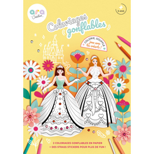  Set de deux coloriages gonflables, thème princesse, marque Ara Créative.