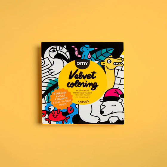 Set de coloriage velours Animals OMY – activité créative pour enfants dès 3 ans