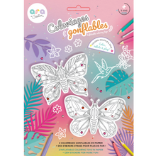  Coloriages gonflables papillons Ara Créative. Idée d'activité pour enfant à partir de 3 ans.