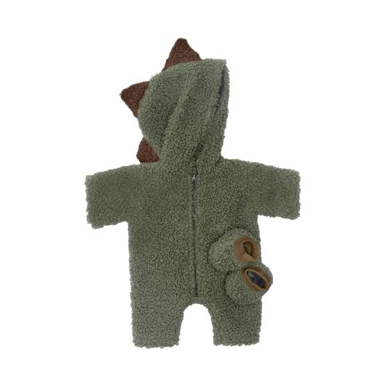 Combinaison dino kaki avec chaussons pour poupée Minikane 28 cm – Les P'tits Déguiz