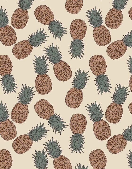 Combinaison Lili et headband imprimé ananas pour poupées Babies Minikane – tenue en coton doux, parfaite pour habiller les poupées avec style.
