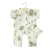 Ensemble combinaison et headband en gaze de coton motif gui pour poupées Babies Minikane – tenue Lili