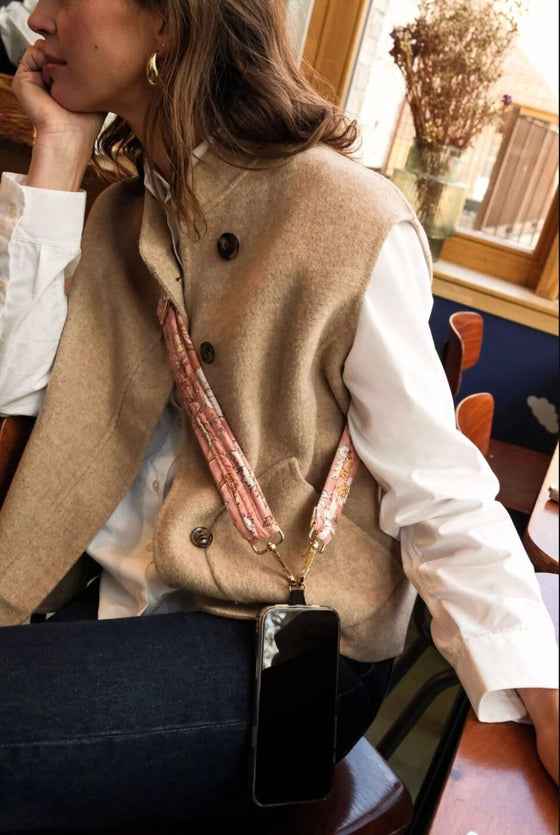 Cordon de téléphone Blush rose fleuri So Family