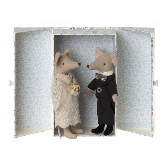 Couple de souris dans sa boite - Mariage - Maileg