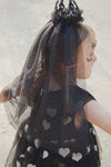 Couronne princesse Halloween noire avec voile scintillant – Konges Sløjd