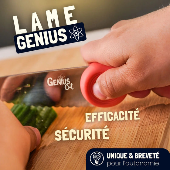 Couteau éducatif vert Genius Cut Les Petits Architectes