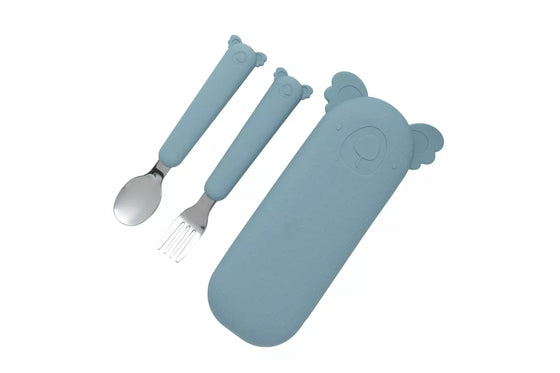 Set de couverts avec étui Zoé Koala Jade The Cotton Cloud