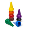 Boîte 8 crayons de cire empilables Retro Rainbow Tiger Tribe dès 2 ans