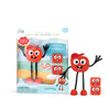 Personnage Sammy rouge et cubes lumineux pour le bain, Glo Pals.