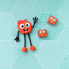 Personnage Sammy rouge et cubes lumineux pour le bain, Glo Pals.