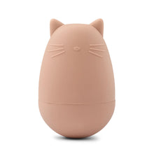  Jouet culbuto en silicone Chat rose de la marque Liewood.