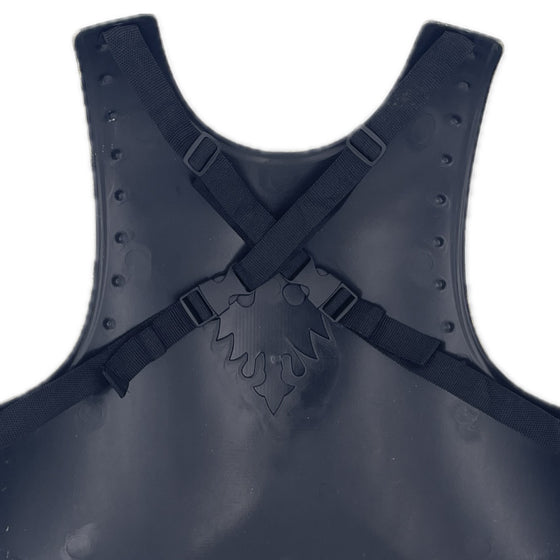 Armure de chevalier enfant Labay – plastron gris et doré avec harnais réglable pour déguisement médiéval