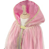 Cape de princesse rose pour enfant Labay – déguisement féerique avec capuche et finitions dorées