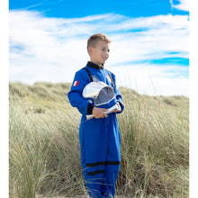  Déguisement cosmonaute enfant Labay – combinaison bleue avec casque argenté pour jeu d’imitation et déguisement