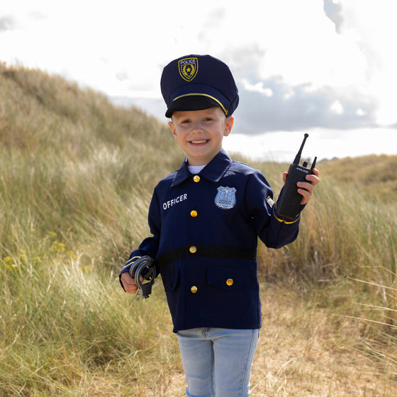 Déguisement policier enfant Labay – costume complet avec veste, casquette et accessoires pour jeu d’imitation
