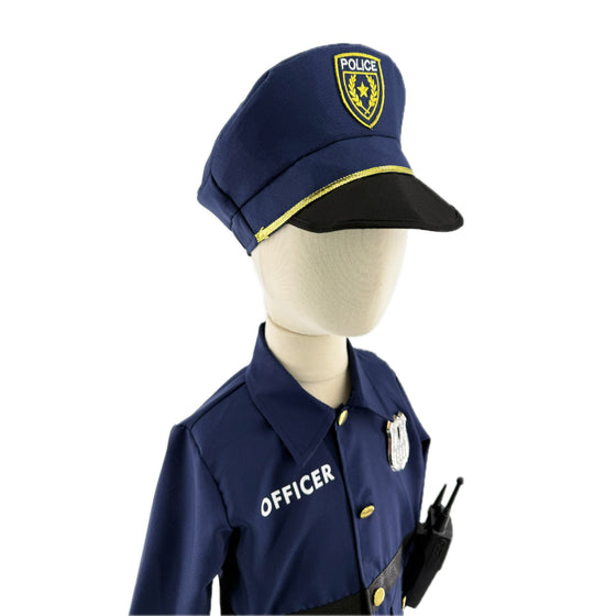 Déguisement policier enfant Labay – costume complet avec veste, casquette et accessoires pour jeu d’imitation