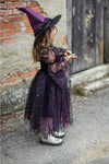 Déguisement sorcière Amethyst avec chapeau enfant Great Pretenders