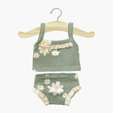  Sous-vêtements fille marguerites pour poupée 34-38 cm – débardeur et shorty fleuris compatibles Minikane.