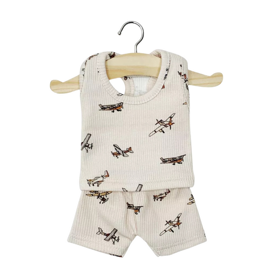 Dessous garçon Minikane marcel et short petits avions pour poupée 34 cm