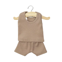  Ensemble marcel et short en maille côtelée olive pour poupées Gordis – Minikane
