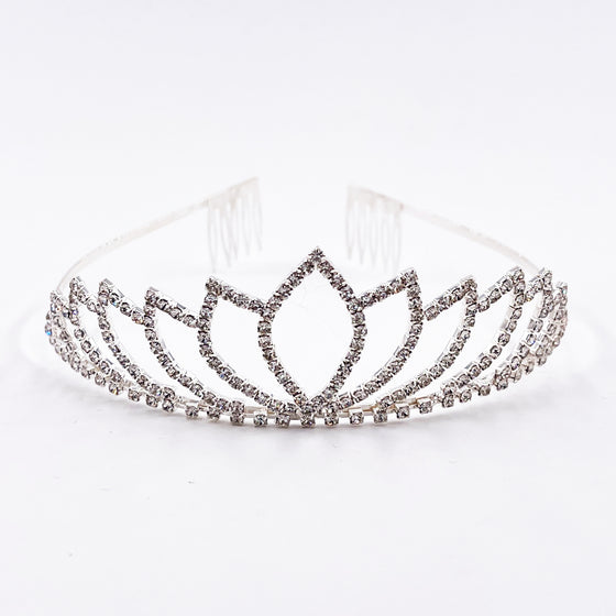 Diadème à strass argenté pour enfant Labay – accessoire princesse scintillant