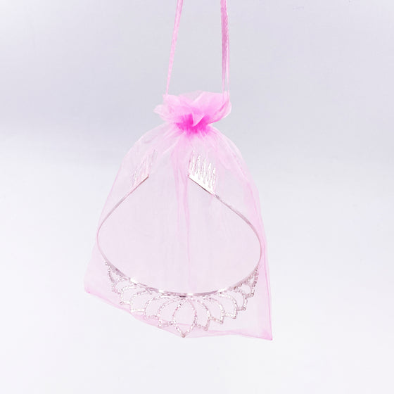 Diadème à strass argenté pour enfant Labay – accessoire princesse scintillant