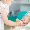 Service à thé en silicone pour enfant Petikids avec théière tasses et accessoires de dînette